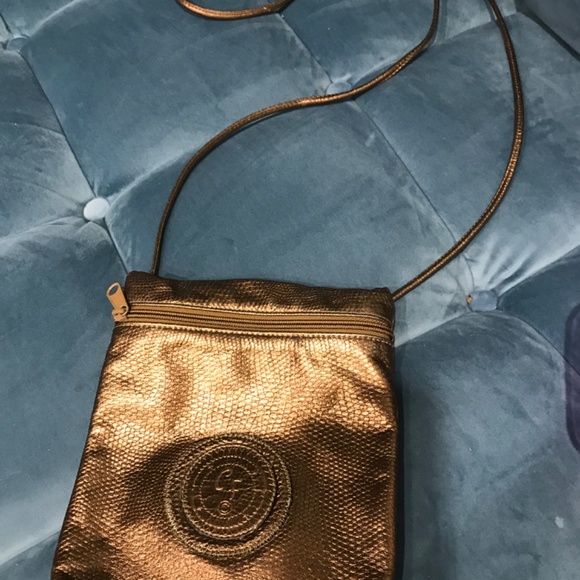 Carlos Falchi Gold Mini Bag with Shimmery Texture - Picture 2 of 3